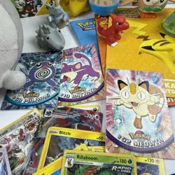 Pokemon Lot Japanese Books, Cards, Pikachu Light, Plushy, Legos And More - Image 5