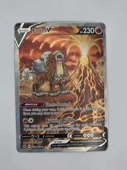 Pokemon Entei v Holo Ultra Rare TCG Card Crown Zenith Galarian Gallery GG36/GG70 - Image 1