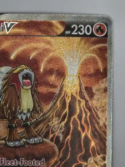 Pokemon Entei v Holo Ultra Rare TCG Card Crown Zenith Galarian Gallery GG36/GG70 - Image 4