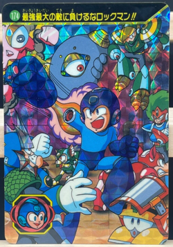 1995 Mega Man 5 Bandai Carddass No.174 Prism card Rockman CAPCOM - Image 1