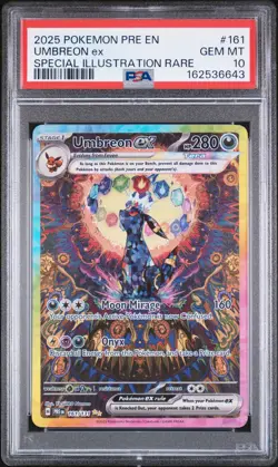 2025 POKEMON PRE EN-PRISMATIC EVOLUTIONS #161 UMBREON EX PSA 10 - Image 1
