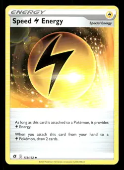 Speed Lightning Energy 173/192 Rebel Clash LP Pokemon - Image 1