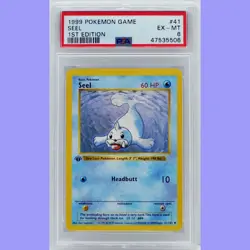 Pokemon 1st Edtion Base Set Shadowless Seel 41/102 PSA 6 Excellent- Mint - Image 1
