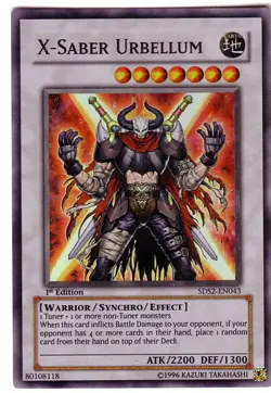 YUGIOH • Urbellum Sciabola-XX Saber • 5DS2-EN043 1st EDITION SUPER RARE NM - Image 1