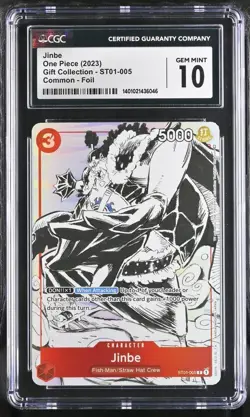 One Piece 2023 Jinbe ST01-005 Gift Collection Promo • Foil • CGC 10 • PSA - Image 1