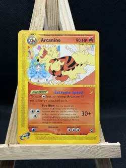 Arcanine Non-holo Rare #002/147 Aquapolis Pokemon Card LP Vintage - Image 4
