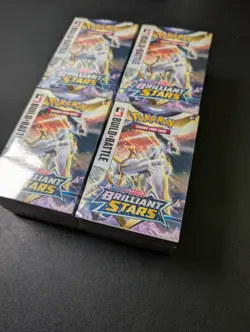 Pokemon Cards Brilliant Stars Build And Battle Box 4 Booster Packs New Sealed - Image 1