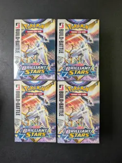 Pokemon Cards Brilliant Stars Build And Battle Box 4 Booster Packs New Sealed - Image 2
