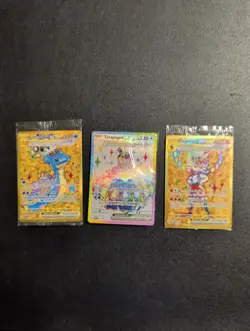 Pokemon Cards Terapagos UPC Promo Set Lapras ex Cinderace ex Terapagos ex Sealed - Image 1