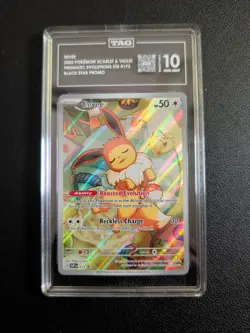 Pokemon Eevee #173 Scarlet & Violet Promo Holo TAG GEM MINT 10 Graded Card - Image 1