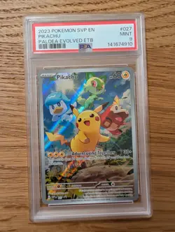 Pikachu 027 Sv: Scarlet & Violet Promo Cards Holo PSA 9 - Image 1