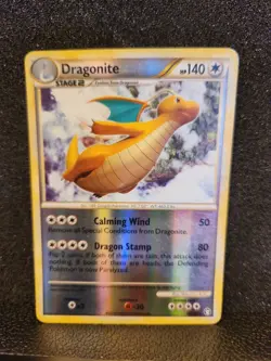 Dragonite Pokemon Card 18/102 Triumphant - Reverse Holo Rare - MP - Image 1
