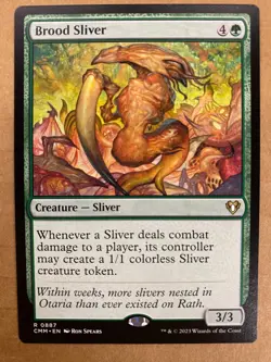 MTG 1x Brood Sliver # 887 Commander Masters Magic the Gathering Card x1 NM - Image 1