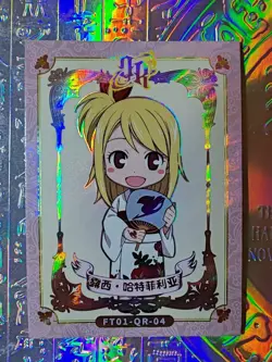 Card Fairy tail QR Goddess Erza Lucy Natsu Grey Wendy Mirajane Luxus - Image 1