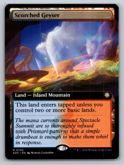 Scorched Geyser (Extended Art) Commander: Secrets of Strixhaven Regular - Image 1