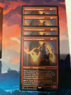 MTG Double Masters 2022 Seasoned Pyromancer Foil Etched x 4 - Image 1