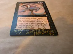 MTG Mind Warp Ice Age Auto Signed Liz Danforth Magic Gathering Bad Boy Con 95 - Image 2