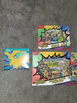 Pokemon Ascended Heroes Bundle ETB & Premium Poster Collection & Pin Collection - Image 1