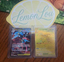 Pokemon TCG Mega Greninja ex Duo 100/086 & 122/086 Gold Hyper Rare: Chaos Rising - Image 1