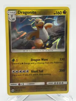 Pokemon TCG Sun & Moon Base Set - Dragonite 96/149 Holo Rare NM - Image 2