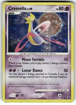 Cresselia 2/106 Holo Rare Great Encounters Pokemon Moderately Played - Image 1