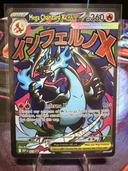 Pokemon Mega Charizard X EX 360HP 023 Me: Mega Evolution Promo Holo English - Image 1