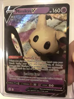 Pokemon TCG Mimikyu V Sword & Shield: Brilliant Stars 068/172 Holo Ultra Rare NM - Image 1