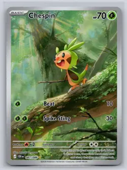 Chespin 087/086 Holo Illustration Rare Chaos Rising Pokemon Near Mint - Image 1