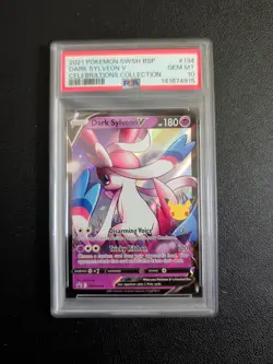 Pokemon TCG 2021 DARK SYLVEON V Celebrations SWSH134 PSA 10 GEM MINT - Image 1