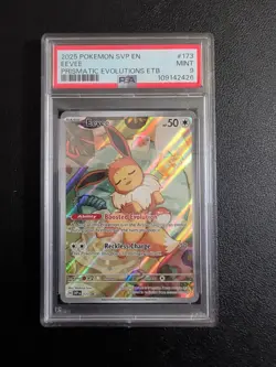 2025 Pokemon Black Star Promo Eevee Prismatic Evolutions ETB #173 PSA 9 Mint - Image 1