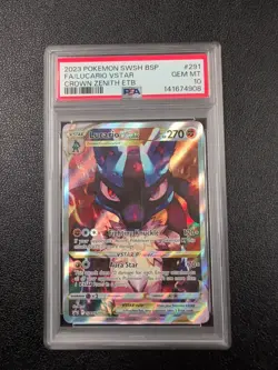 LUCARIO VSTAR #291 PSA 10 • 2023 POKEMON SWSH BLACK STAR PROMO FULL ART - Image 3
