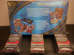 1 Pokemon Mega Charizard X ex UPC and 3 phantasmal flames booster bundles - Image 2