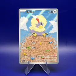 RUFFLET 2025 POKEMON BLACK BOLT ILLUSTRATION RARE 154/086 Q4561 - Image 1