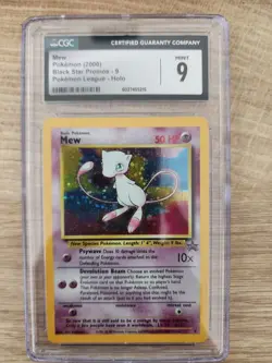 MEW 2000 (VINTAGE) BLACK STAR PROMO #9 POKEMON LEAGUE - HOLO CGC MINT 9 - Image 1