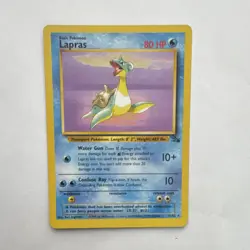 Pokemon TCG Lapras 25/62 Fossil Unlimited Non-Holo Rare WOTC Vintage - Image 1