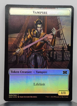Foil - Faerie Rogue // Vampire Double-Sided Token - Double Masters 2022 (2X2) - Image 2