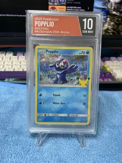 2021 Pokemon Popplio Holo #23/25 McDonald’s 25th Anniversary GSG 10 Gem Mint - Image 1