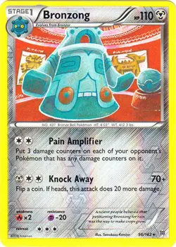 x1 Bronzong - 96/162 - Rare - Reverse Holo Pokemon XY Breakthrough M/NM - Image 1