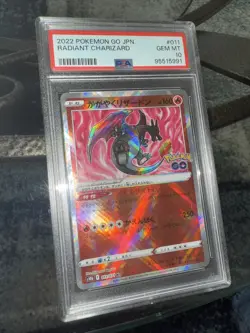 2022 Pokemon Go Japanese Radiant Charizard #011 GEM MINT 10 - Image 2