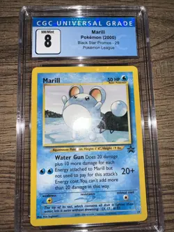 2000 Pokemon Black Star Promo Marill CGC 8 NM/Mint 29 🔥🔥 - Image 3