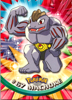 Machoke #67 - Pokemon Topps - Green Logo - Image 1