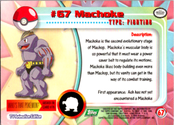 Machoke #67 - Pokemon Topps - Green Logo - Image 2