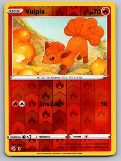 Vulpix 028/264 Common Fusion Strike Pokemon Reverse Holo Near Mint - Image 1