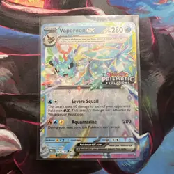 Pokemon Vaporeon EX 023/131 Prismatic Evolutions Stamp Promo Sealed - Image 1