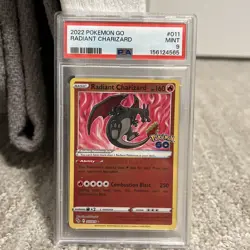 Radiant Charizard 2022 Pokemon Go 011/078 PSA 9 MINT - Image 1
