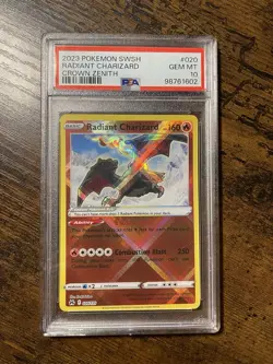 2023 Pokemon SWSH Radiant Charizard Crown Zenith PSA 10 - Image 1