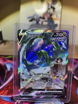 Rayquaza V (Alternate Full Art) 194/203 SWSH07: Evolving Skies Holo - Image 2