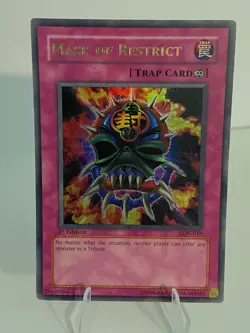 Yugioh Mask Of Restrict 1st Edition Ultra Rare LON-018 - HP - Image 1