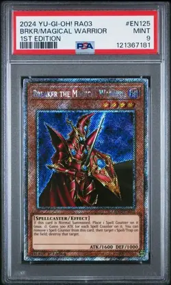 Breaker The Magical Warrior *PSA 9* RA03-EN125 *Platinum Secret Rare* Yugioh - Image 1