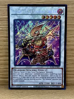 Yugioh! Legendary Six Samurai -Shi En BLGG-EN007 Secret Rare Glorious Gallery NM - Image 1